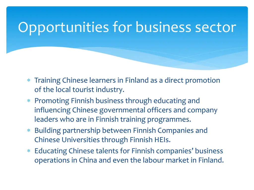 opportunities for business sector