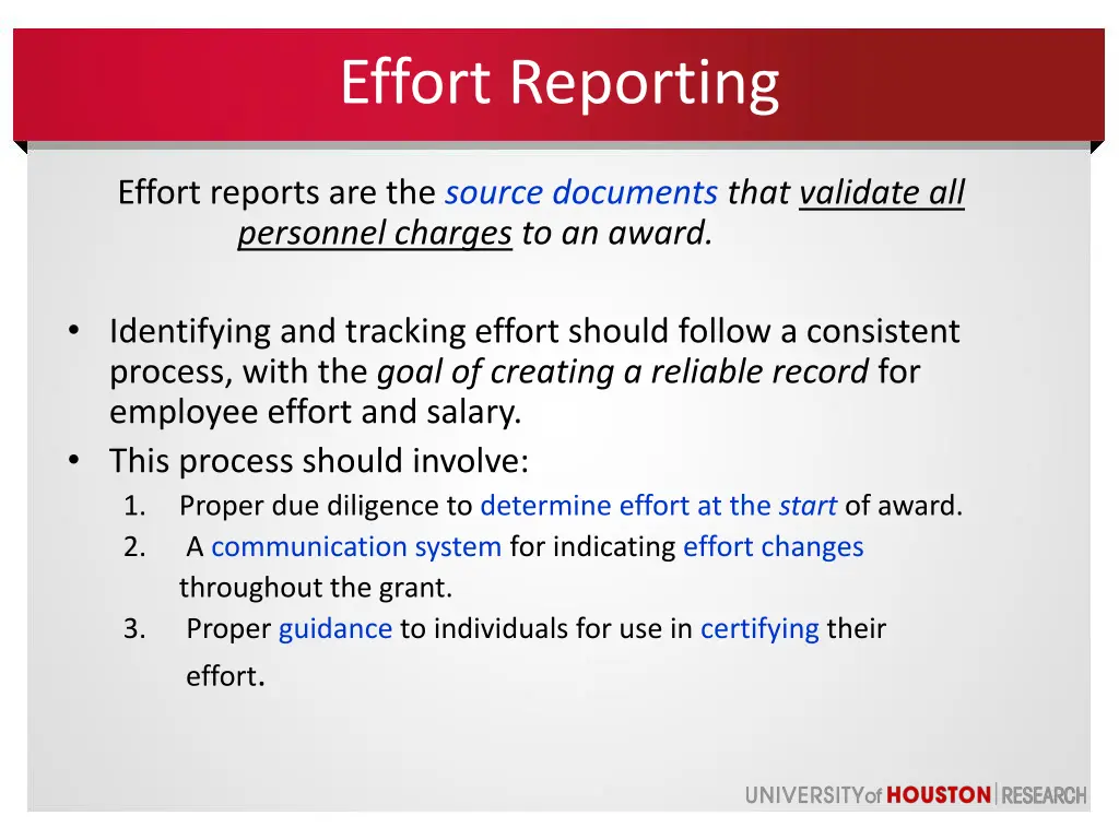 effort reporting 1