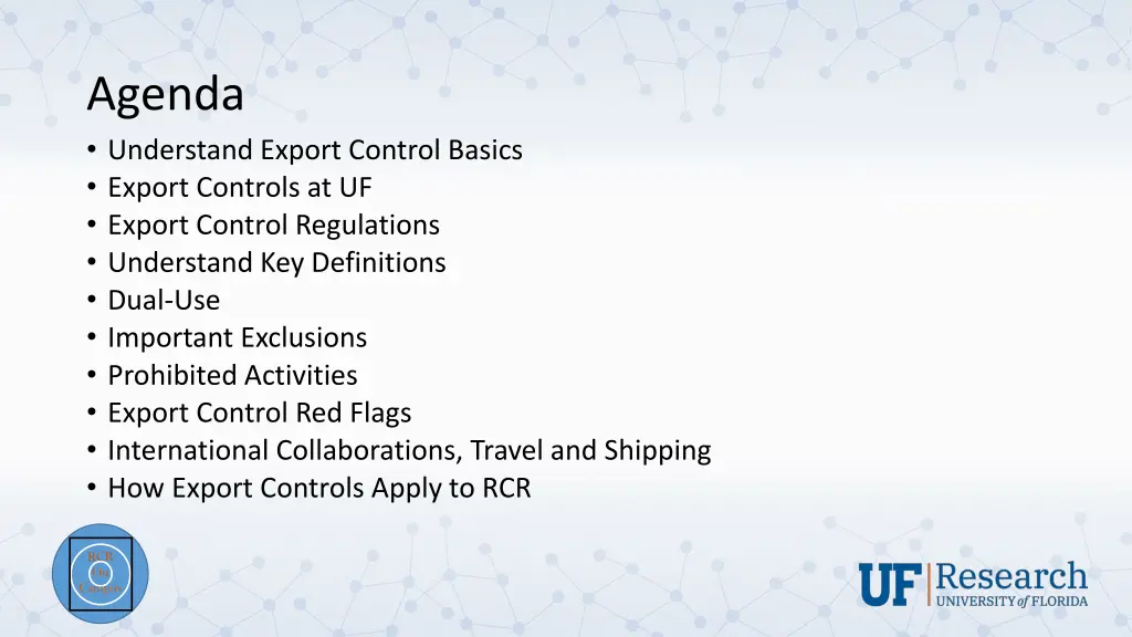 agenda understand export control basics export