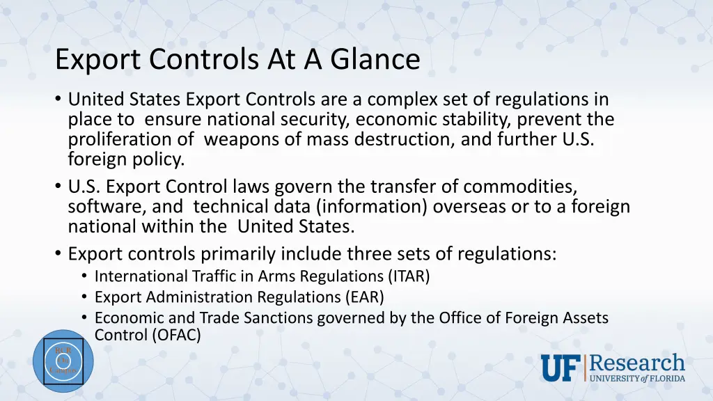 export controls at a glance united states export