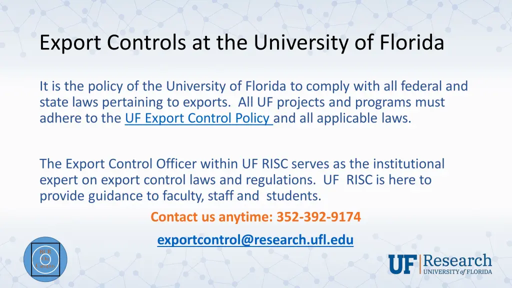 export controls at the university of florida