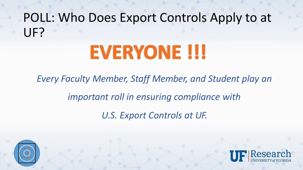 poll who does export controls apply to at uf