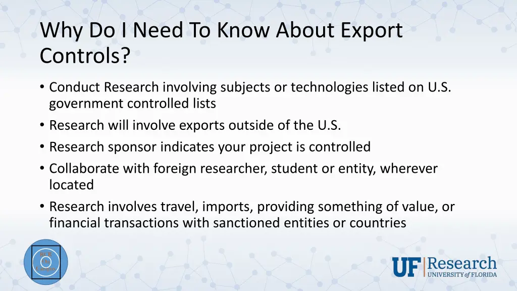 why do i need to know about export controls