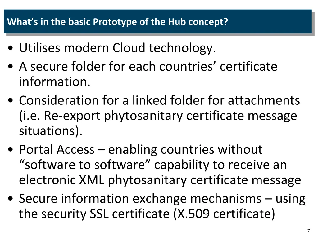 what s in the basic prototype of the hub concept