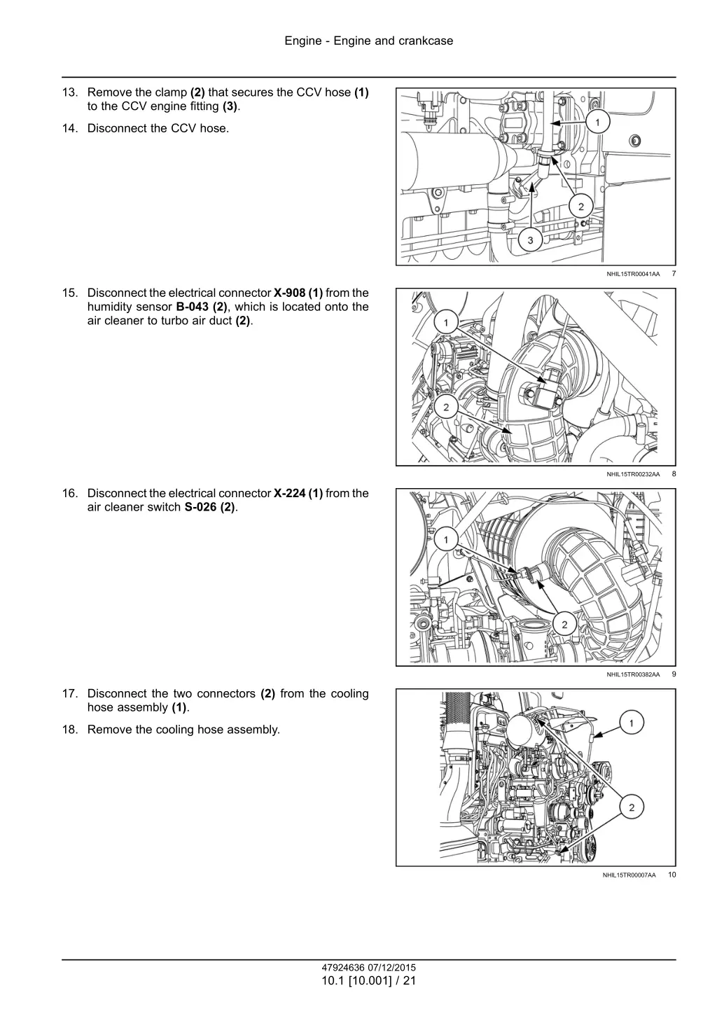 engine engine and crankcase 18