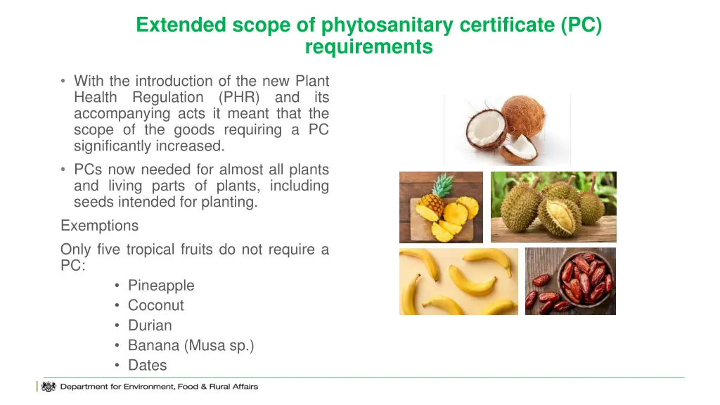 extended scope of phytosanitary certificate