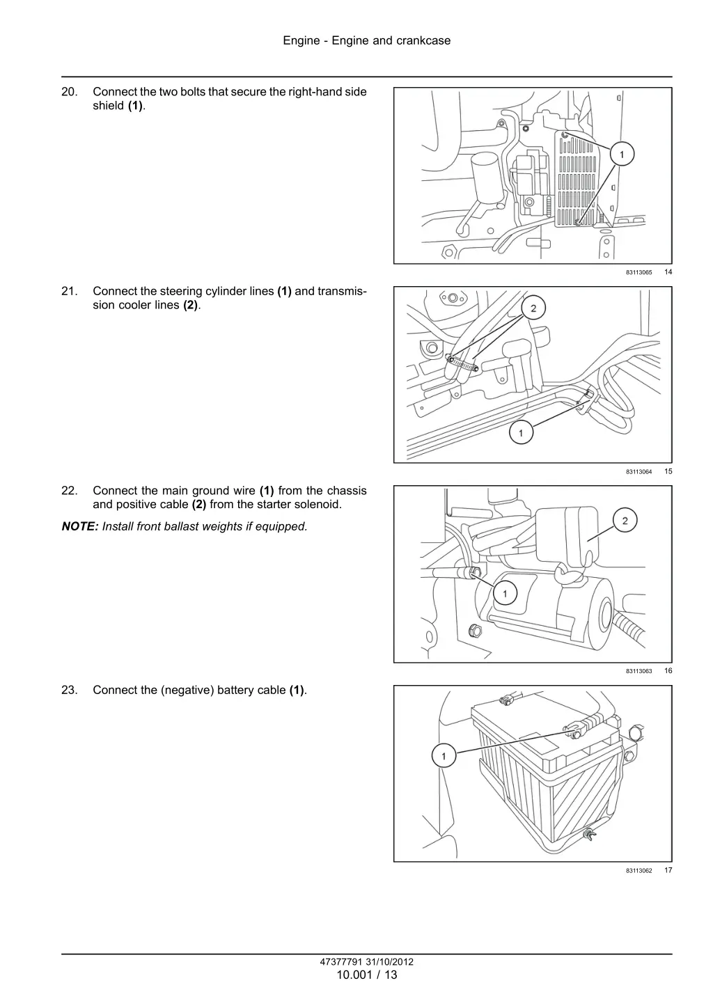 engine engine and crankcase 10