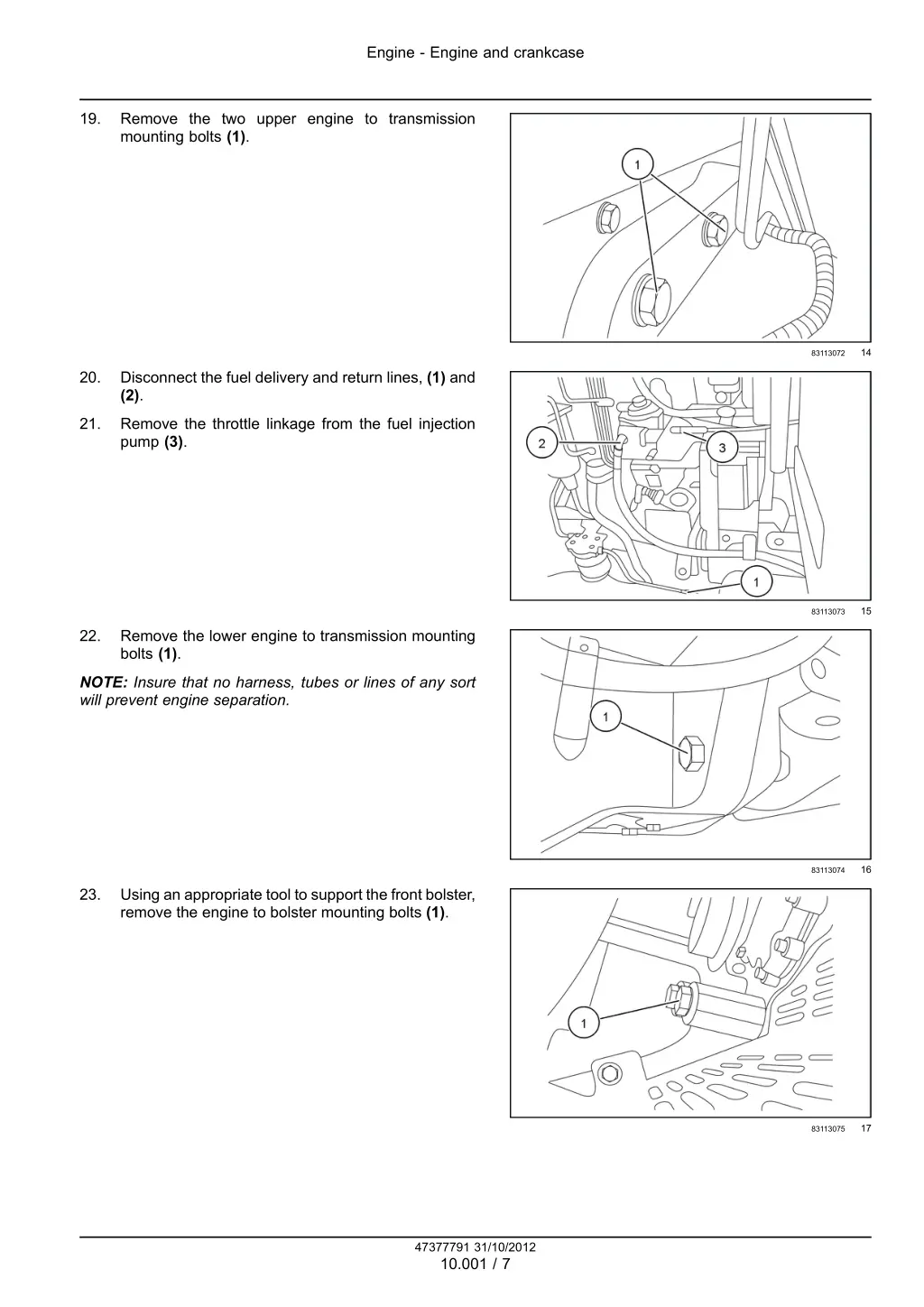 engine engine and crankcase 4