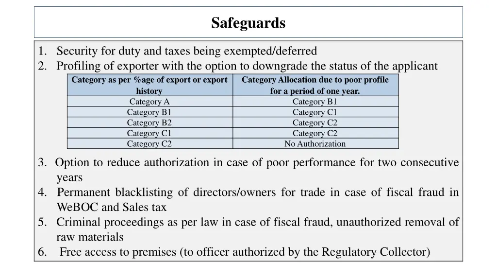 safeguards