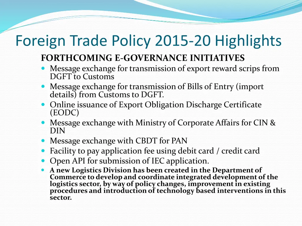 foreign trade policy 2015 20 highlights 2