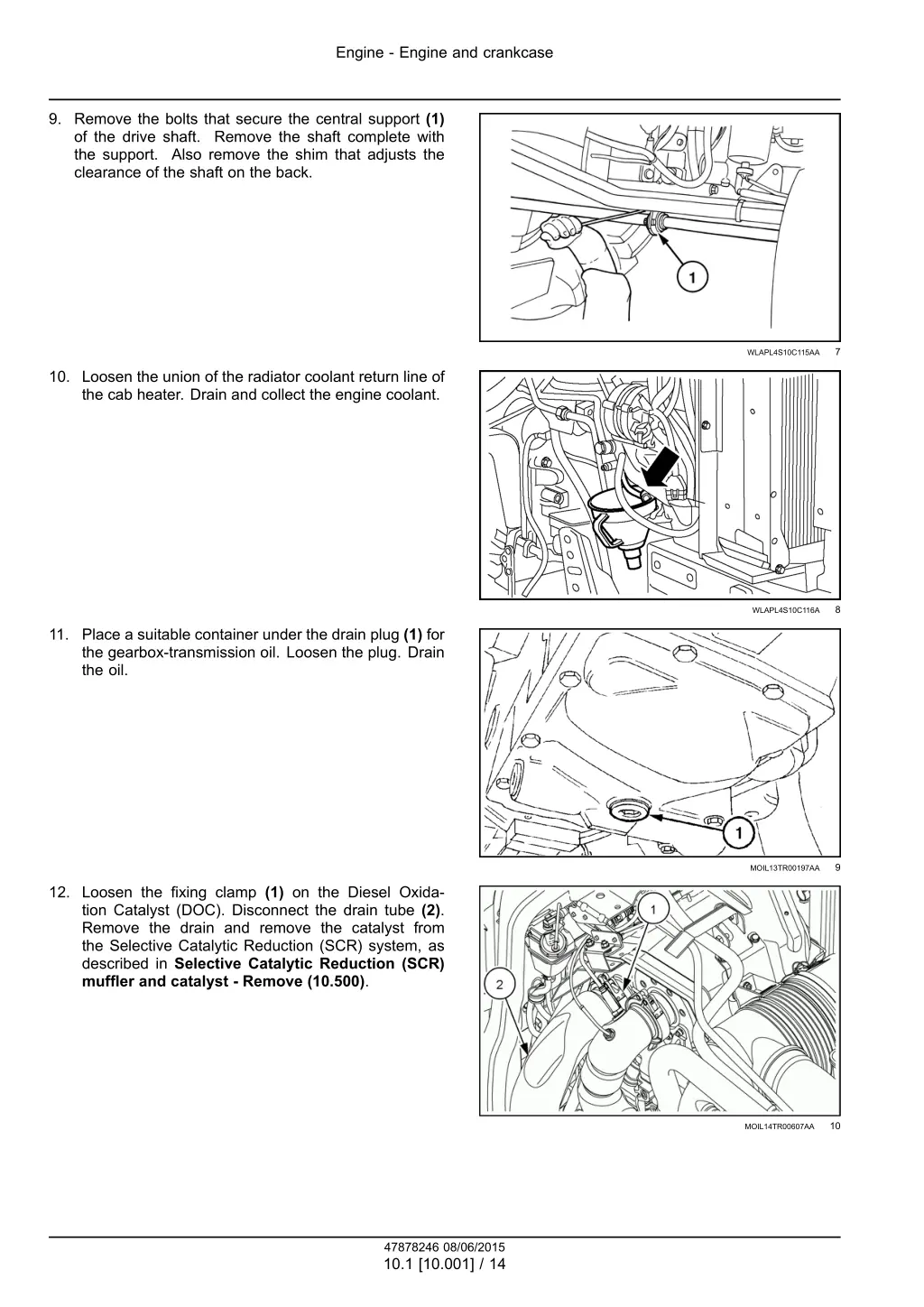 engine engine and crankcase 11