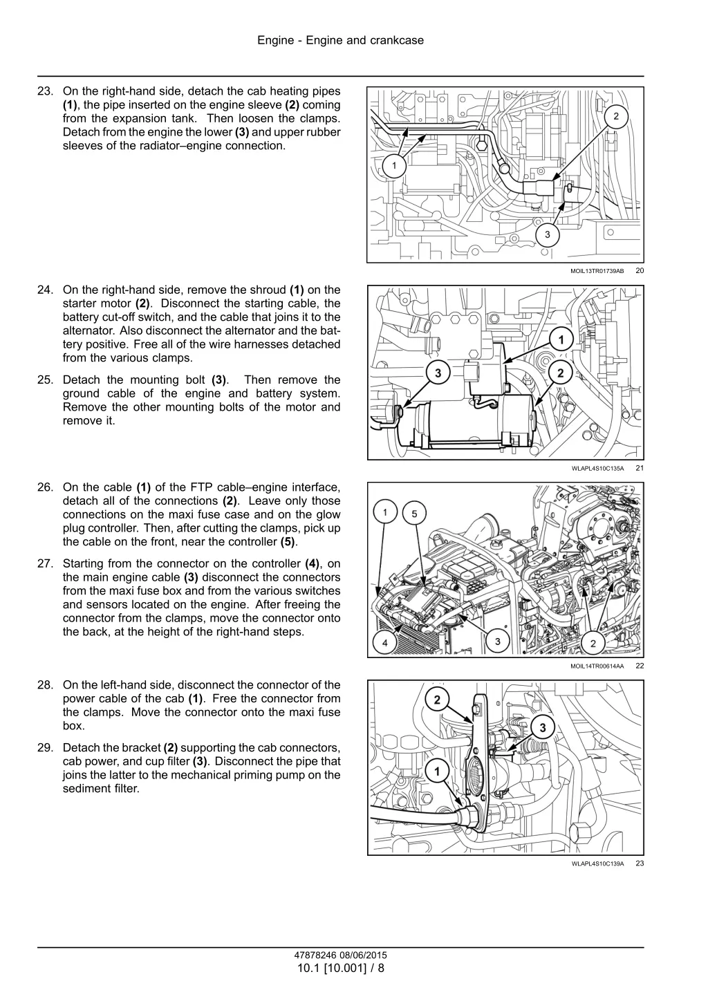 engine engine and crankcase 5