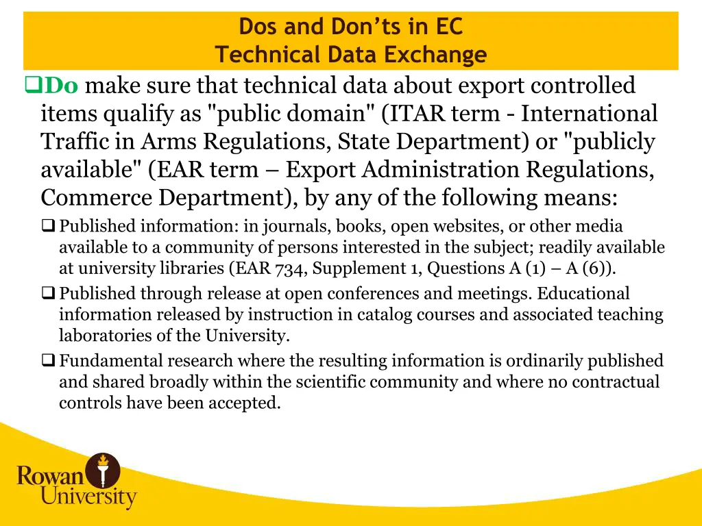 dos and don ts in ec technical data exchange