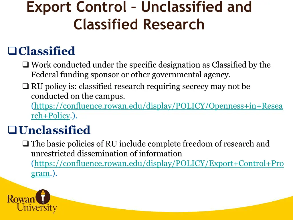 export control unclassified and classified