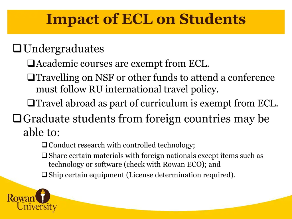 impact of ecl on students