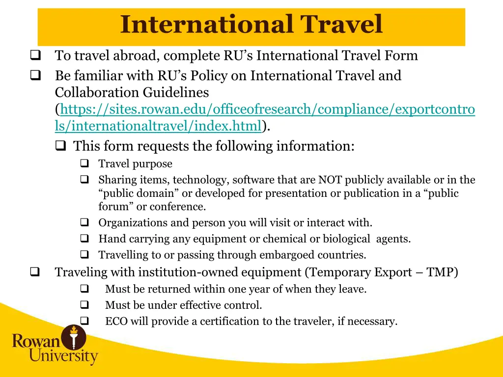 international travel