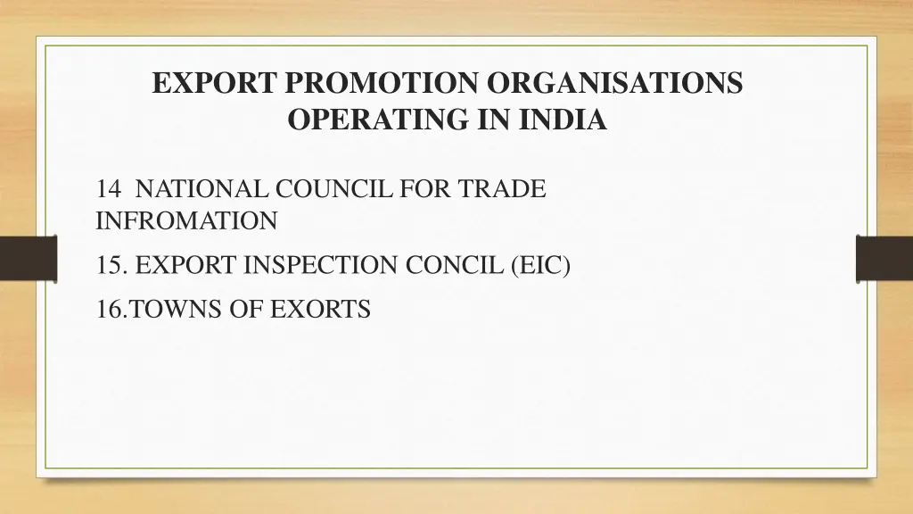 export promotion organisations operating in india 3