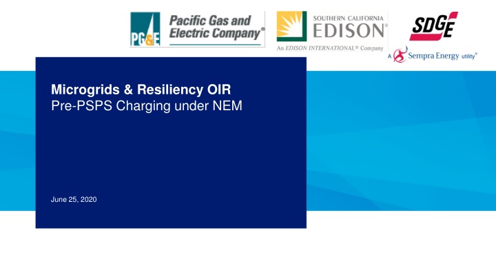 microgrids resiliency oir pre psps charging under