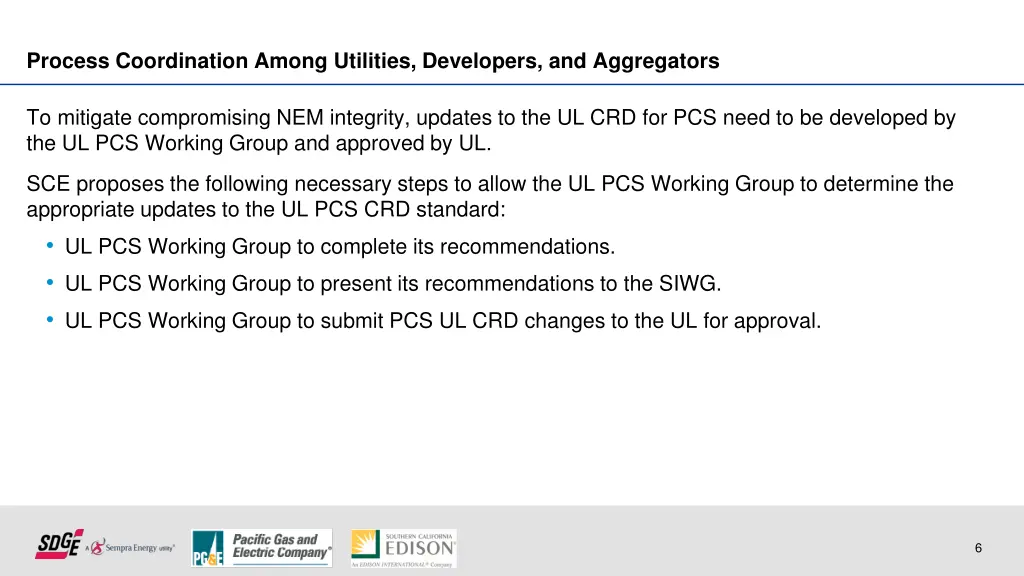 process coordination among utilities developers