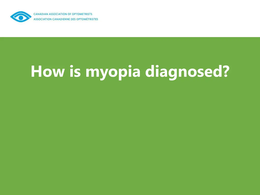 how is myopia diagnosed