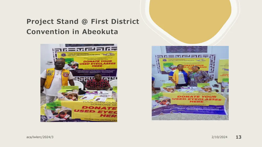 project stand @ first district convention