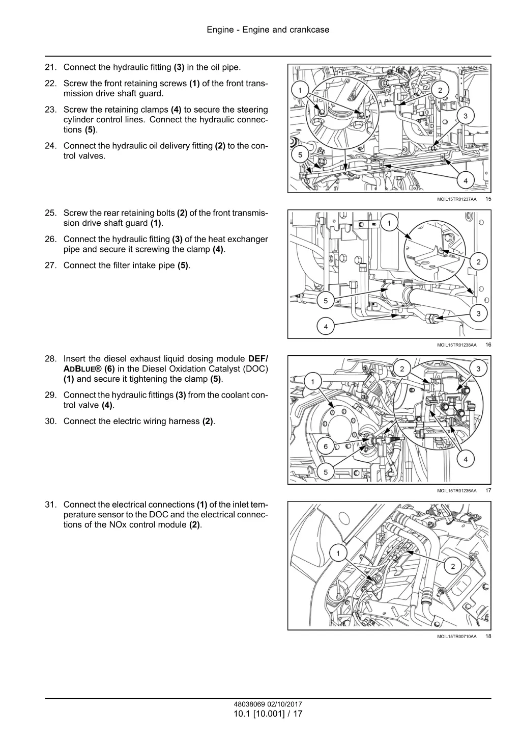 engine engine and crankcase 14