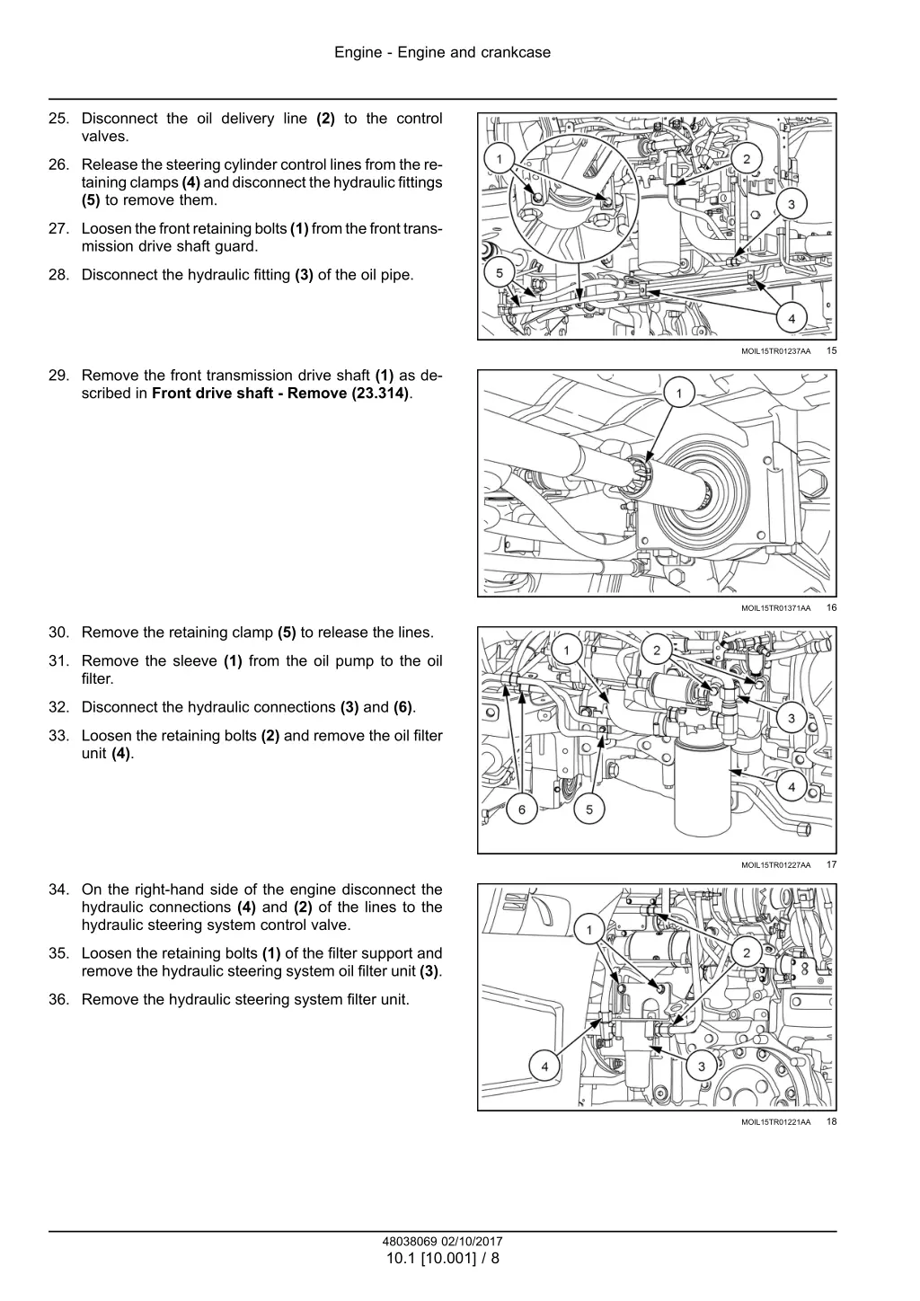 engine engine and crankcase 5