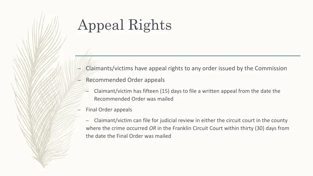 appeal rights