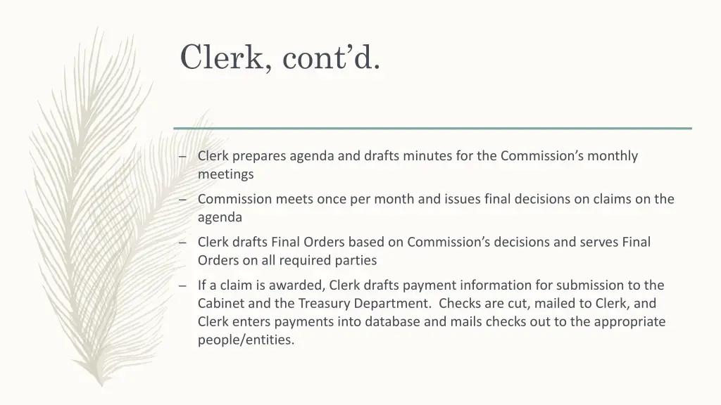 clerk cont d