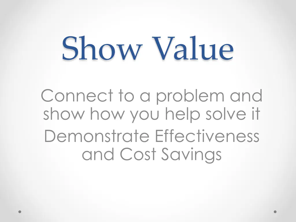 show value