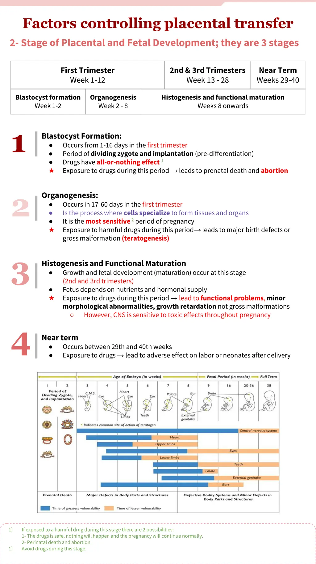 factors controlling placental transfer