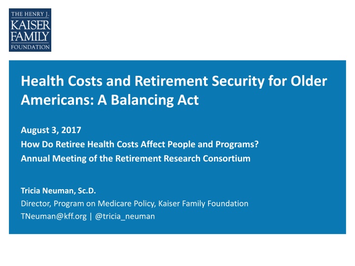 health costs and retirement security for older