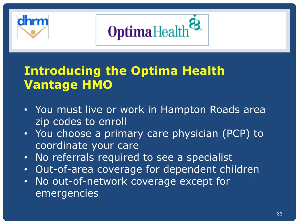 introducing the optima health vantage hmo