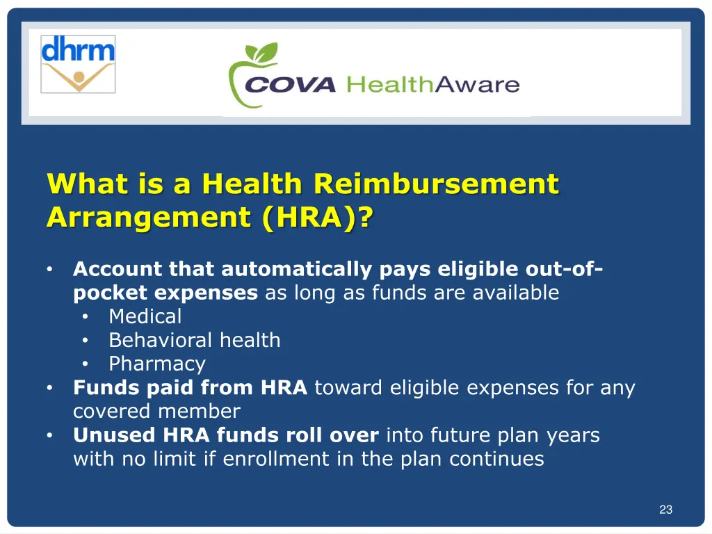 what is a health reimbursement arrangement hra