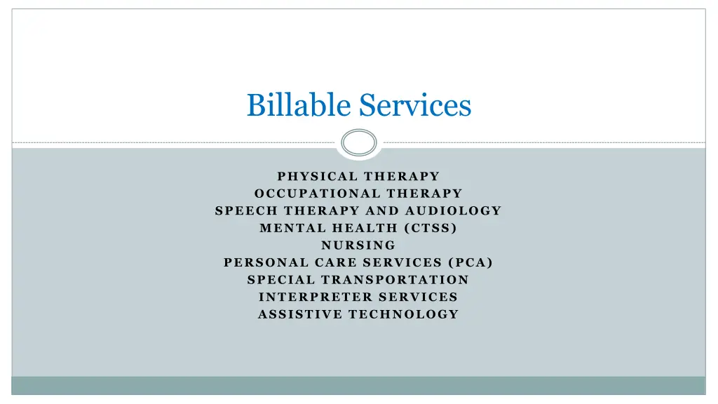 billable services