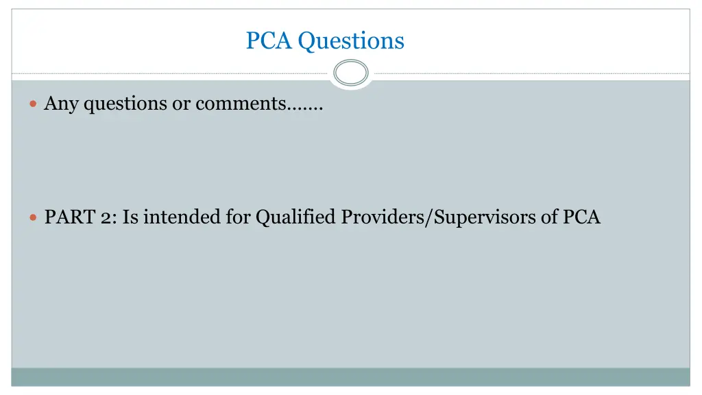 pca questions