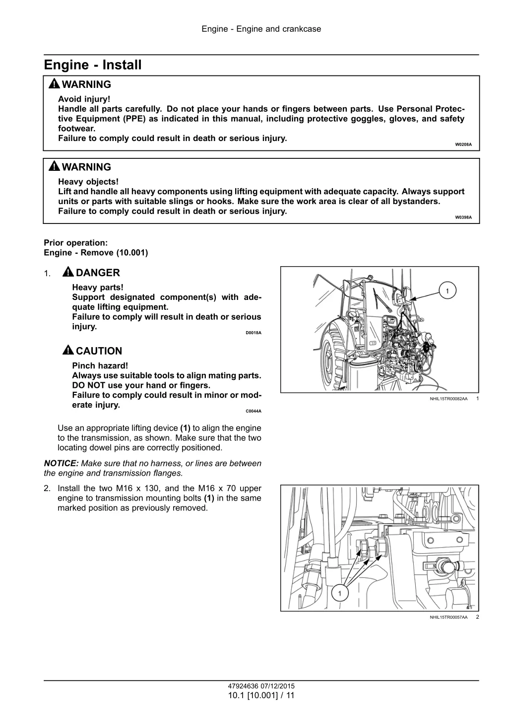 engine engine and crankcase 8