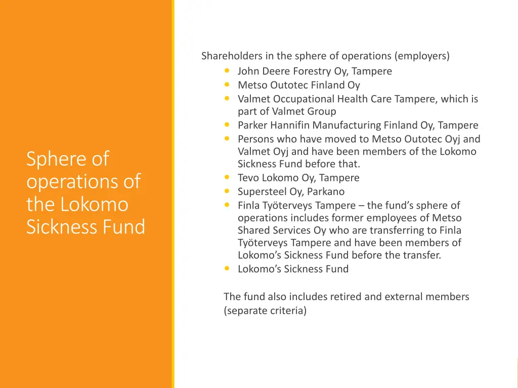 shareholders in the sphere of operations