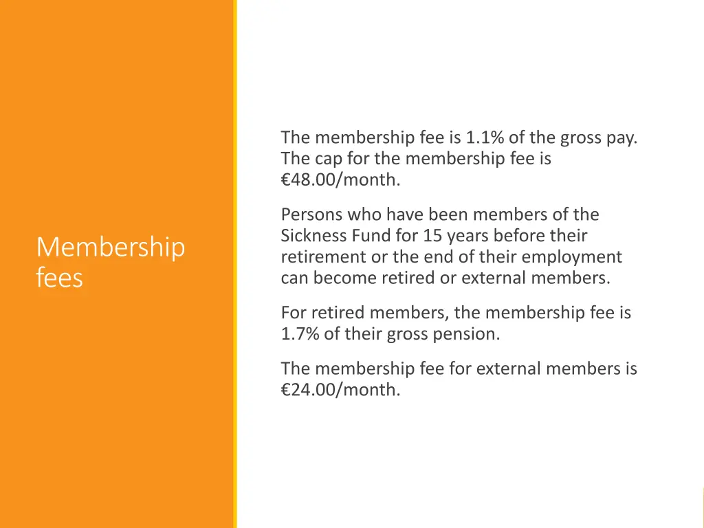 the membership fee is 1 1 of the gross