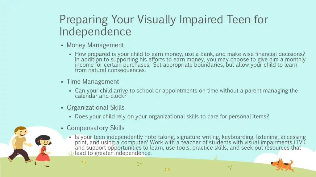 preparing your visually impaired teen 1