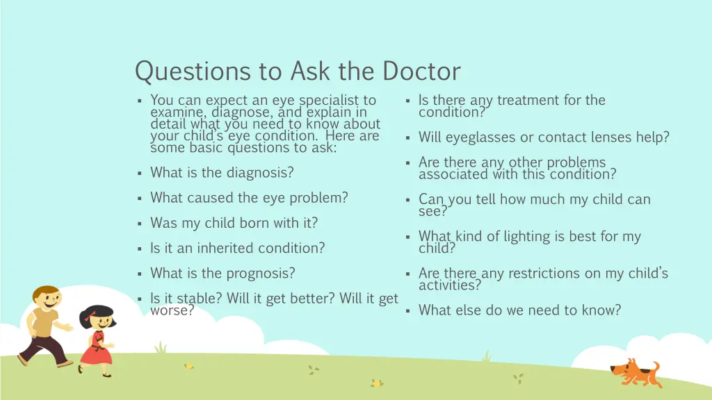 questions to ask the doctor you can expect