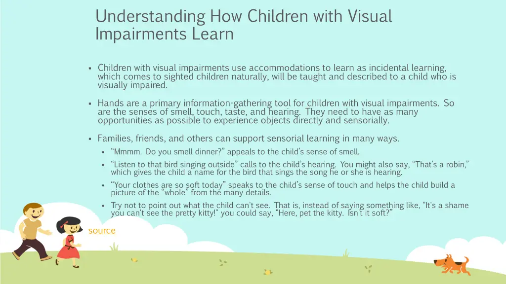 understanding how children with visual