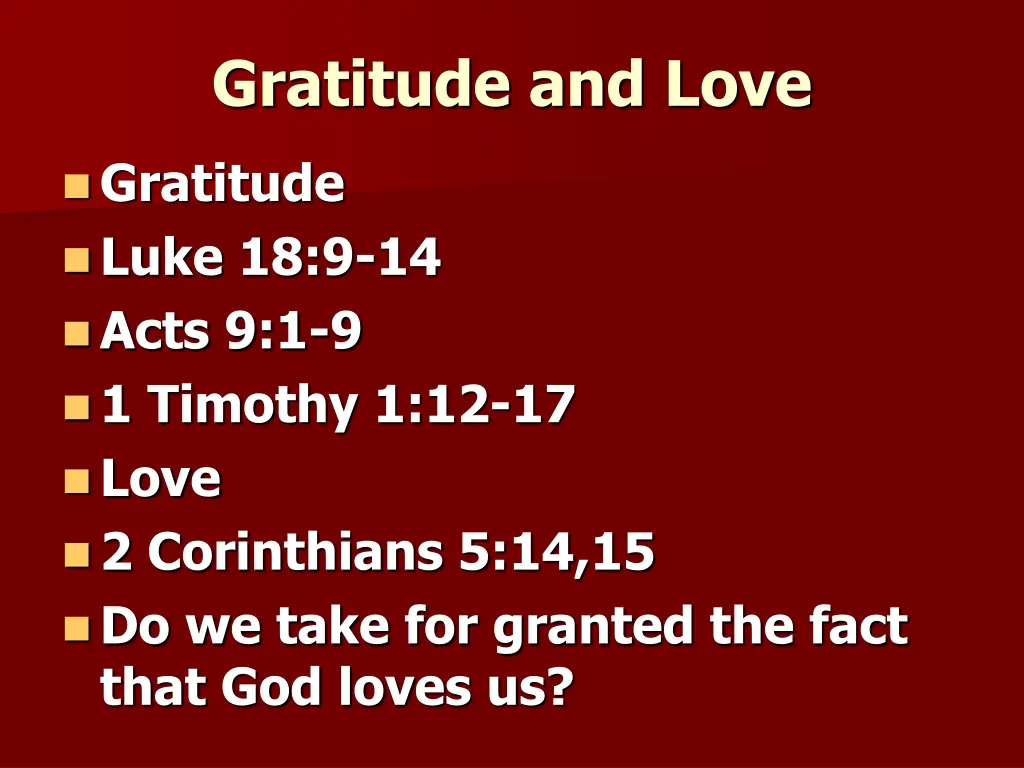 gratitude and love