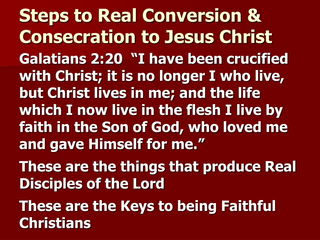 steps to real conversion consecration to jesus