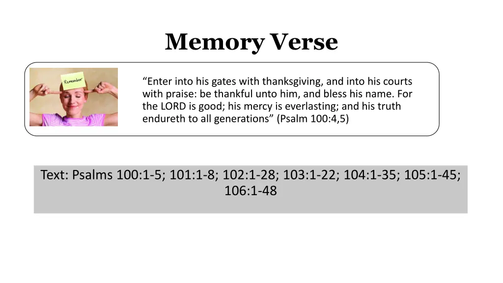 memory verse