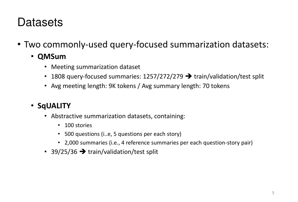 datasets