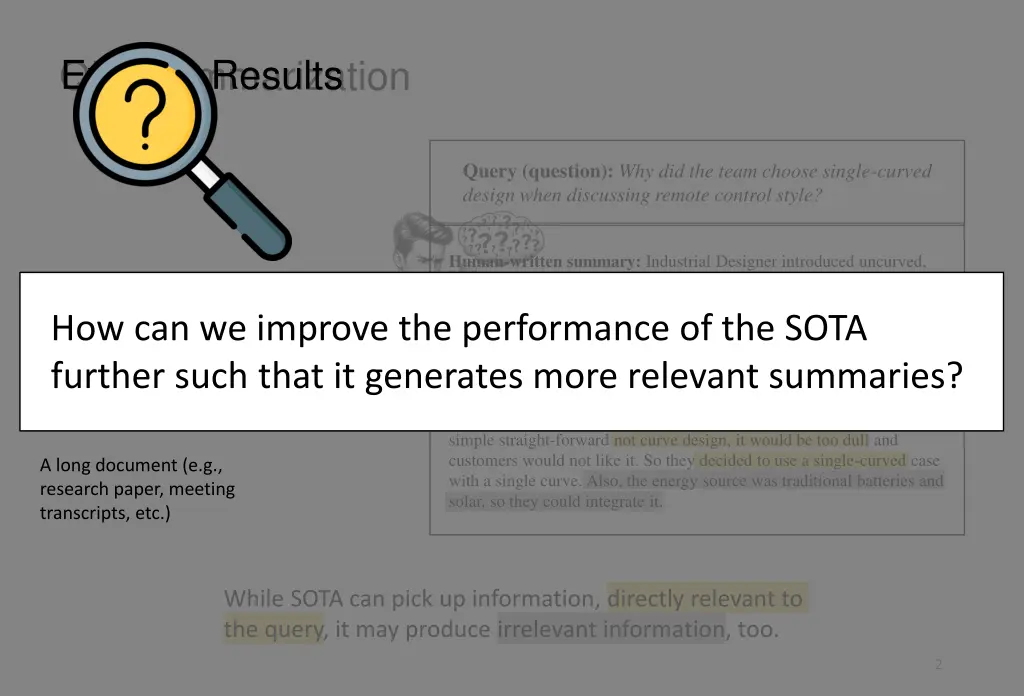 qfs summarization existing results