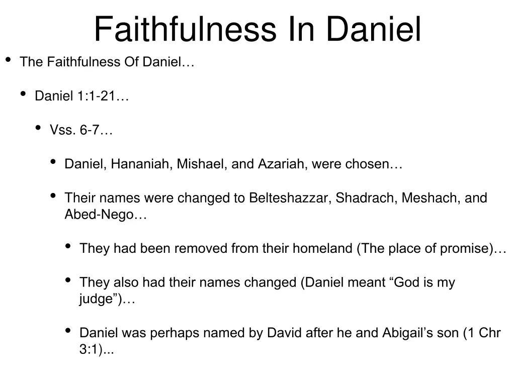 faithfulness in daniel the faithfulness of daniel 1