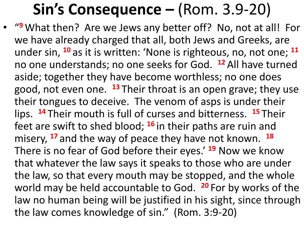 sin s consequence rom 3 9 20 9 what then