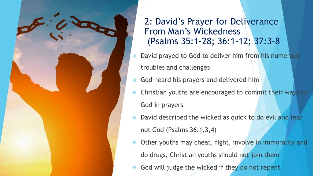 2 david s prayer for deliverance from